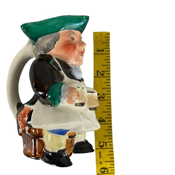 Vintage Toby Mug Pitcher Made in Occupied Japan Hand-Painted Ceramic 5” Tall - Picture 10 of 12